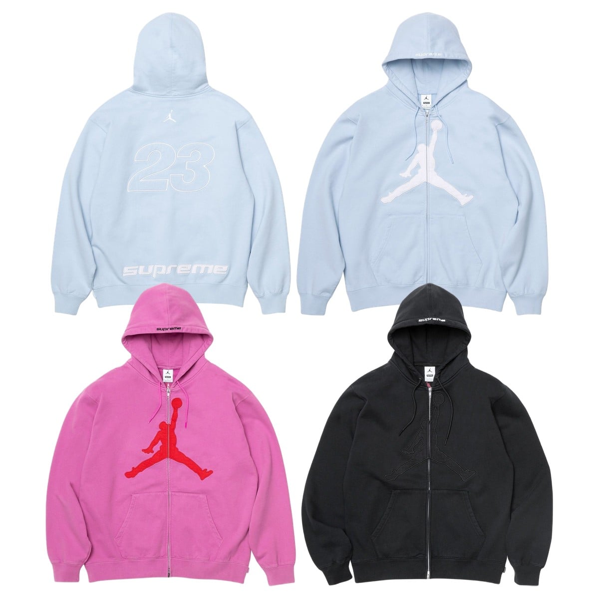 Supreme®/Jordan® Zip Up Hooded Sweatshirt